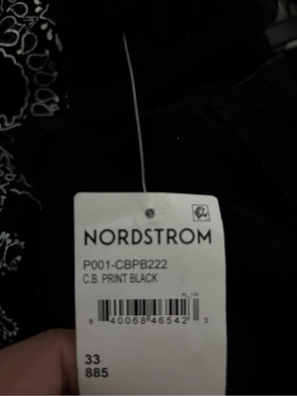 P001-CBPB222 C.B PRINT BLACK
